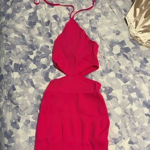 Pink halter dress